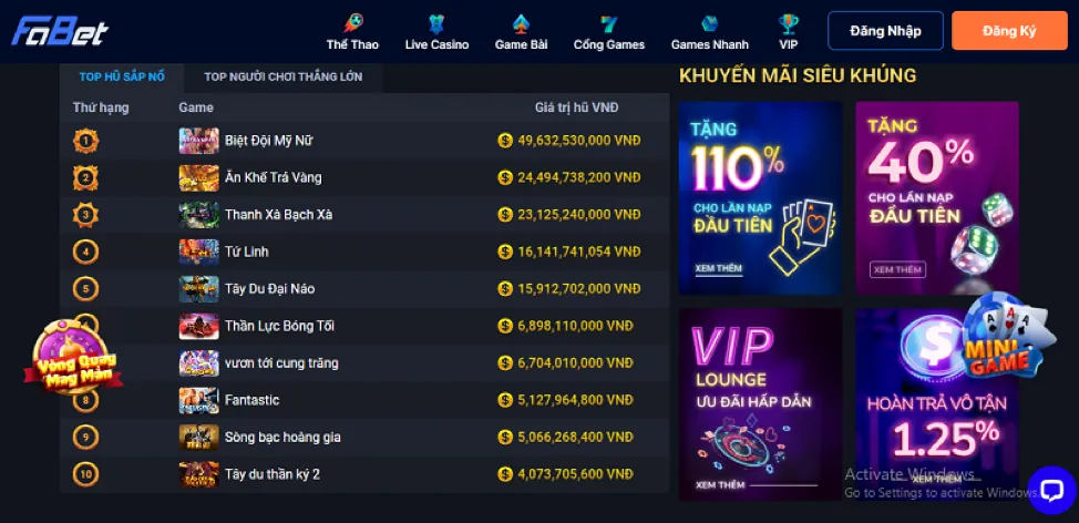 Hướng dẫn tham gia chơi nổ hũ tại 789vg